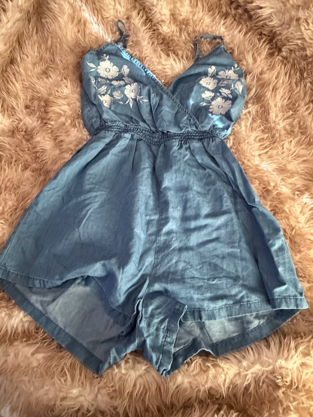 Love Tree Floral Embroidered Romper